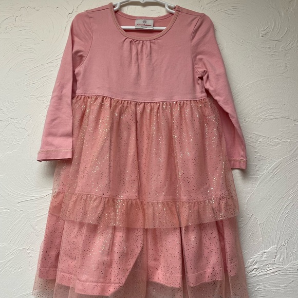 Hanna Andersson Other - Hanna Anderson Size 100 - Pink Glittery Long Sleeve Dress